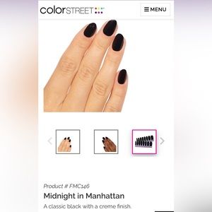 Color Street, Midnight in Manhattan (Black). Unopened package.